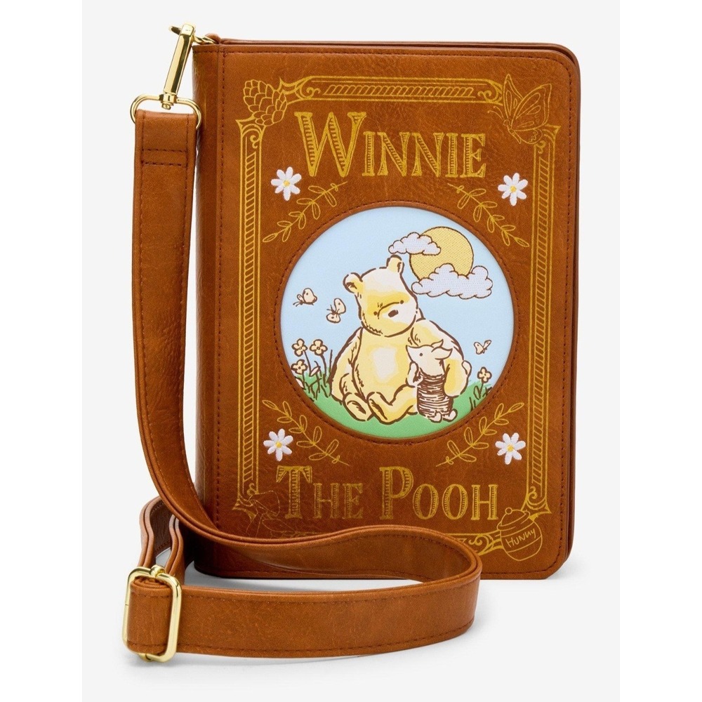 NWT Loungefly Disney Winnie the Pooh Piglet BOOK‎ Figural Crossbody Bag